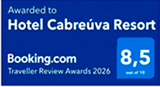 Traveller Review Awards 2026 — Booking.com: nota 8,5 para o Hotel Cabreúva Resort